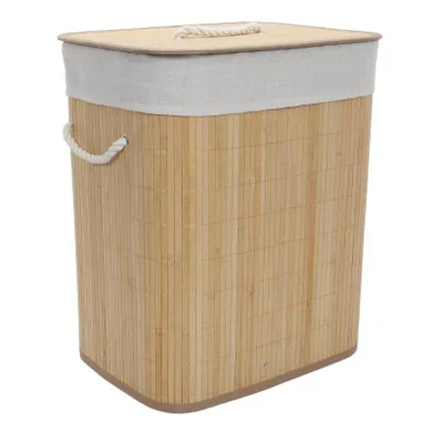 Nuxio, Sana, bambusowy kosz na pranie z wyjmowanym workiem, 60l