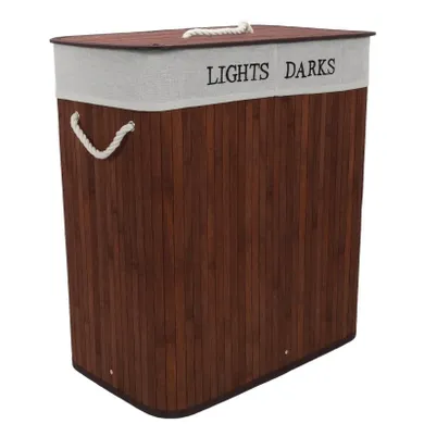 Nuxio, Svana, bambusowy kosz na pranie, 2-komorowy, 100l