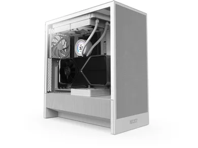 Nzxt, H5 Flow RGB Midi Tower, obudowa komputerowa z oknem, biała