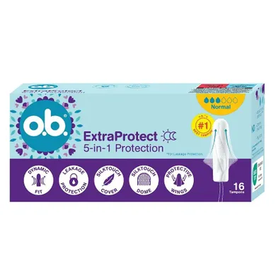 O.B., ExtraProtect Normal, tampony, 16 szt.