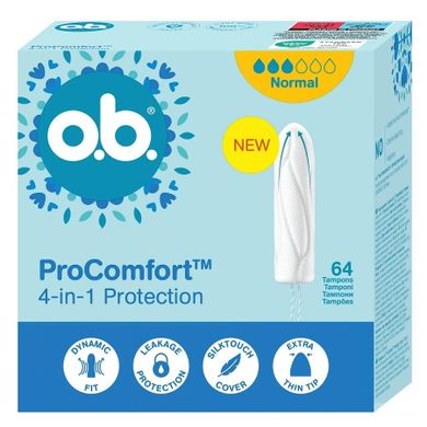 O.B., ProComfort Normal, tampony, 64 szt.