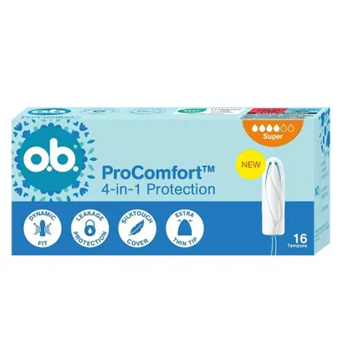 O.B., ProComfort Super, tampony, 16 szt.