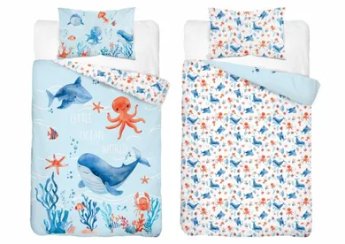 Ocean, 2-częściowy komplet pościeli dziecięcej, 90-120 cm