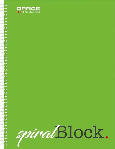 Office Products, kołonotatnik A4, kratka, zielony, 1 szt.