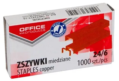 Office, zszywki miedziane, 1000 szt.