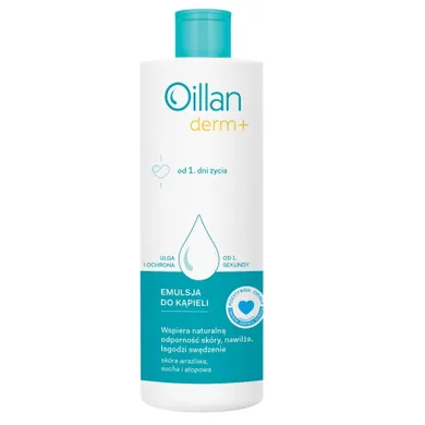 Oillan, Derm+, emulsja do kąpieli, 400 ml