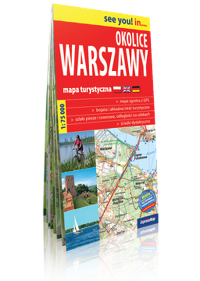 Okolice Warszawy. Papierowa mapa turystyczna 1:75 000
