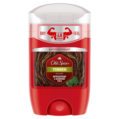 Old Spice, Timber, antyperspirant i dezodorant w sztyfcie dla mężczyzn, 50 ml