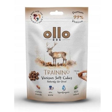 Ollo, Air Dried Training Venison Cubes, przysmak dla psa, 80g