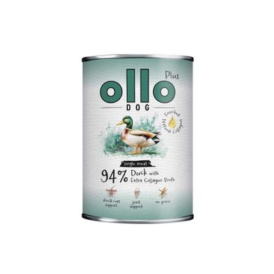 Ollo, Plus, Kolagen, kaczka, mokra karma dla psów, 400g