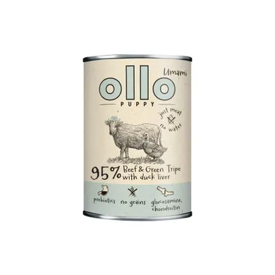 Ollo, Puppy Umami, mokra karma dla psa, wołowina i kaczka, 850 g