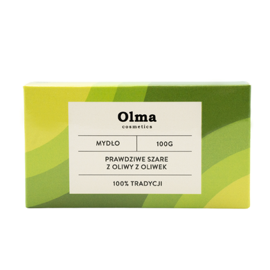 Olma Cosmetics, prawdziwe szare mydło z oliwy z oliwek, 100g