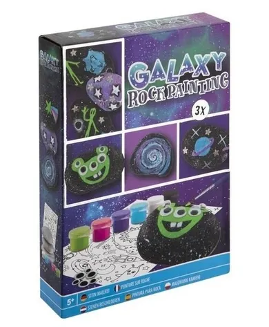 Omega Toys, malowanie na kamieniu, Galaxy