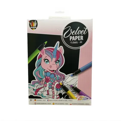 Omega Toys, welurowy papier, 4 arkusze