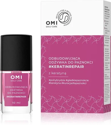 Omi Daily Care, odżywka do paznokci odbudowująca #keratinrepair z keratyną, 10 ml