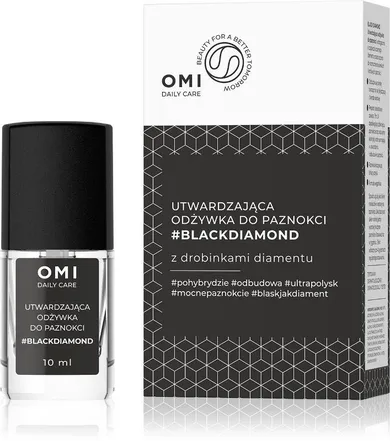 Omi daily care odżywka do paznokci utwardzająca #blackdiamond z drobinkami diamentu, 10 ml