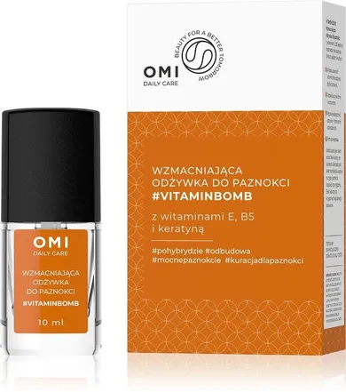 Omi daily care odżywka do paznokci wzmacniająca #vitaminbomb z witaminami e,b5 i keratyną, 10 ml