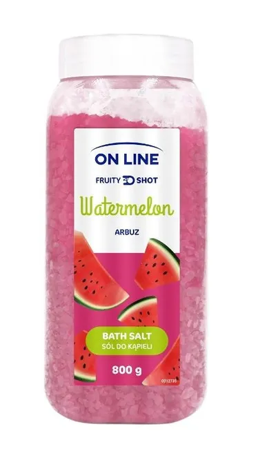 On Line, Fruity Shot, sól do kąpieli, arbuz, 800g