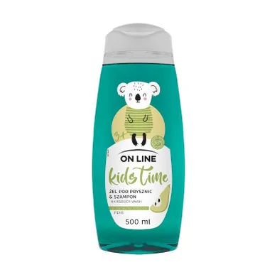 On Line, Kids Time, żel pod prysznic i szampon, gruszkowy, 500 ml