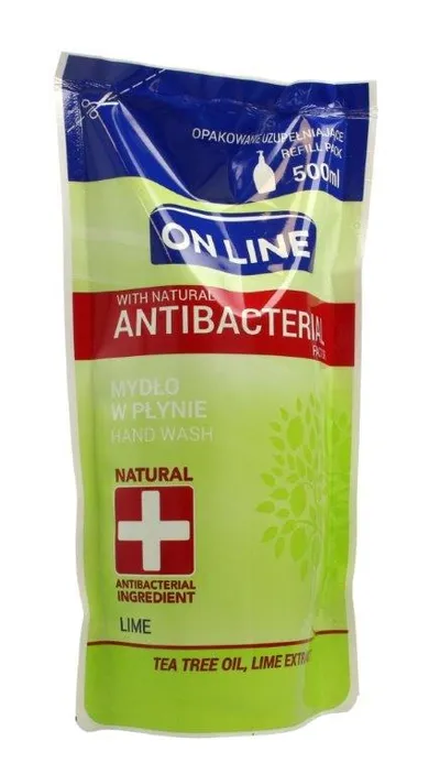 On Line, mydło antybakteryjne, uzupełnienie, Lime, 500 ml