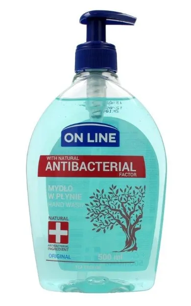 On Line, mydło antybakteryjne, z dozownikiem, 500 ml