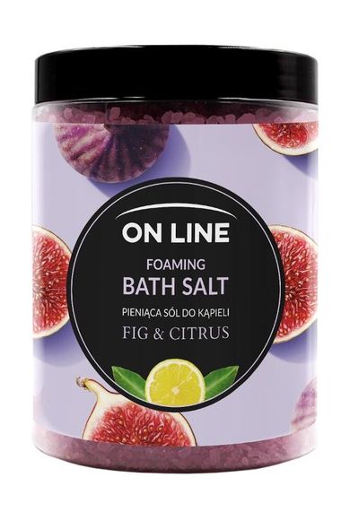 On Line, pieniąca sól do kąpieli, fig & citrus, 1200g