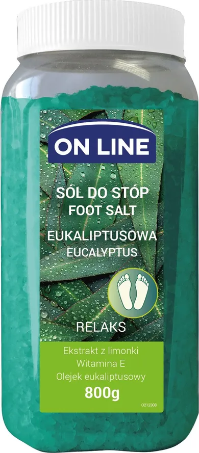 On Line, Relaks, eukaliptusowa sól do stóp, 800 g