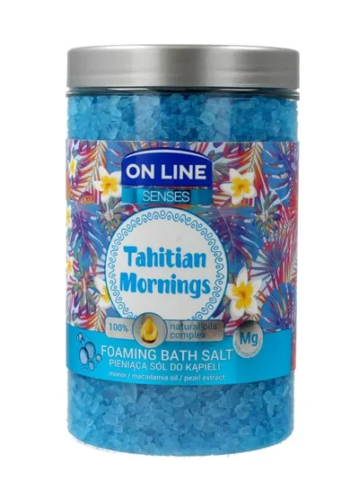 On Line, Senses, pieniąca sól do kąpieli, tahitian mornings, 480 ml