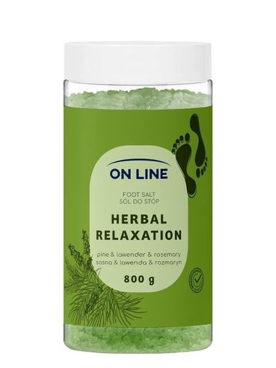 On Line, sól do stóp Herbal Relaxation, 800 g