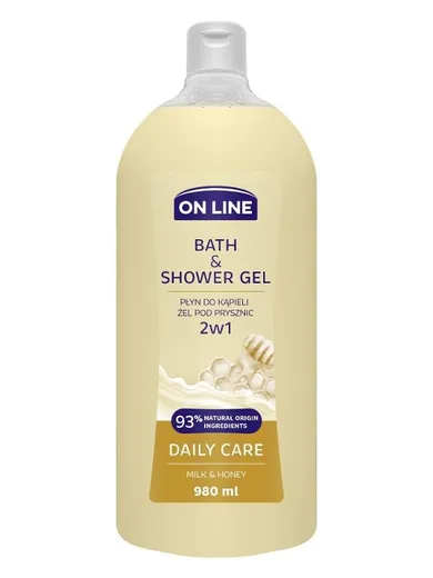 On Line, żel i płyn do kąpieli 2w1, daily care, 980 ml