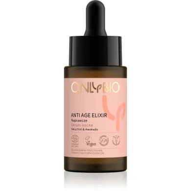 OnlyBio, Anti Age Elixir, naprawcze serum nocne, 30 ml