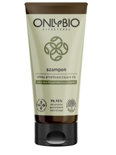 OnlyBio, Fitosterol, szampon do włosów przetłuszczających się z olejem ze słonecznika, tuba, 200 ml