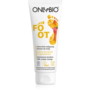 OnlyBio, Foot, naturalnie odżywczy balsam do stóp, 75 ml