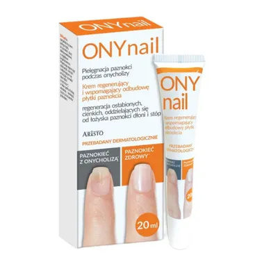 ONYnail, Krem regenerujący i wspomagający odbudowę płytki paznokcia, 20 ml