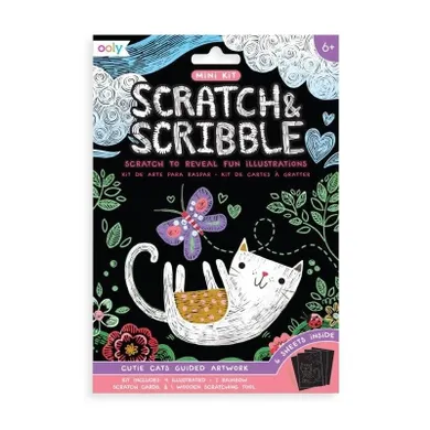Ooly, Mini Scratch & Scribble, Kotki, zdrapywanki, zestaw kreatywny