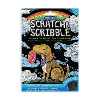 Ooly, Mini Scratch & Scribble, Pieski, zdrapywanki, zestaw kreatywny