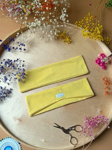 Opaska dla mamy i córki, żółta, zestaw, 2 szt., Iltom