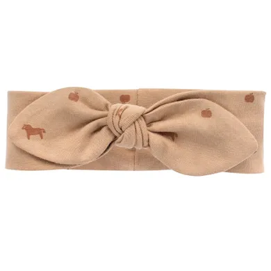 Opaska dziewczęca, bawełna organiczna, brązowa, Pinokio