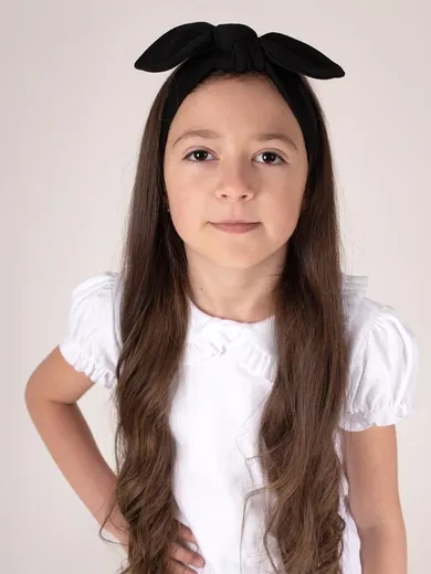 Opaska dziewczęca, czarna, Nicol