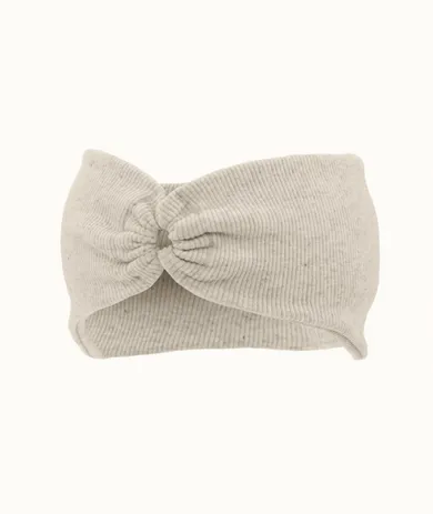 Opaska dziewczęca, prążkowana, beżowa, Iltom