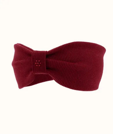 Opaska dziewczęca, prążkowana, bordowa, Iltom