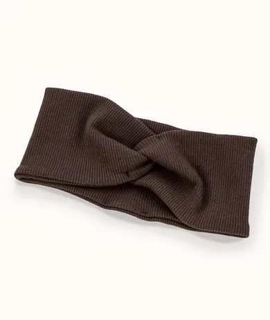 Opaska dziewczęca, prążkowana, brązowa, Iltom