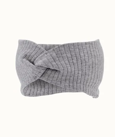 Opaska dziewczęca, prążkowana, szara, Iltom