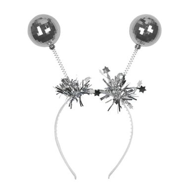 Opaska, kule disco, srebrne