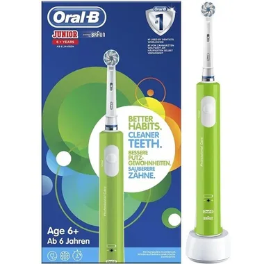 Oral-B, Junior, szczoteczka elektryczna, zielona