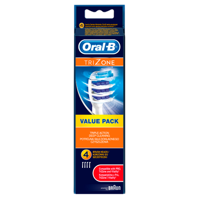 Oral-B, TriZone, końcówki do szczoteczek elektrycznych, 4 szt.