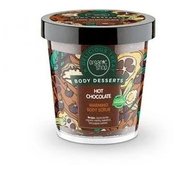 Organic Shop, Body Desserts, peeling do ciała rozgrzewający, Hot Chocolate, 450 ml