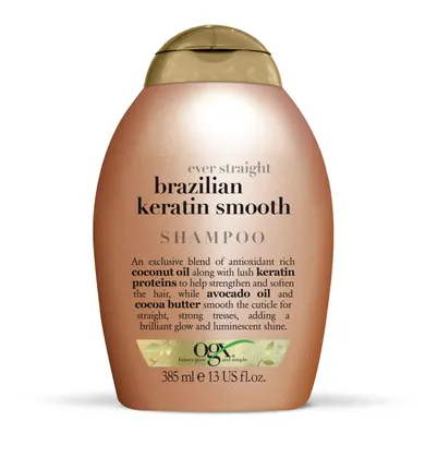 Organix, Brazylijska keratyna, szampon wygładzający z brazylijską keratyną, 385 ml