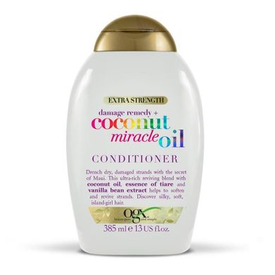 Organix, Damage Remedy + Coconut Miracle Oil Conditioner, odżywka do włosów suchych i zniszczonych, 385 ml