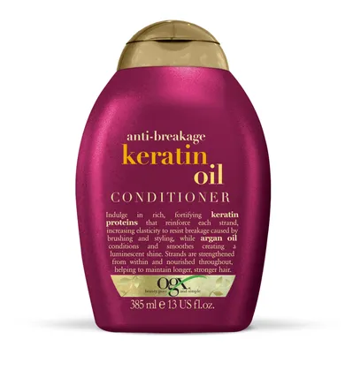 Organix, Keratin Oil, odżywka z olejkiem keratynowym zapobiegająca łamaniu włosów, 385 ml